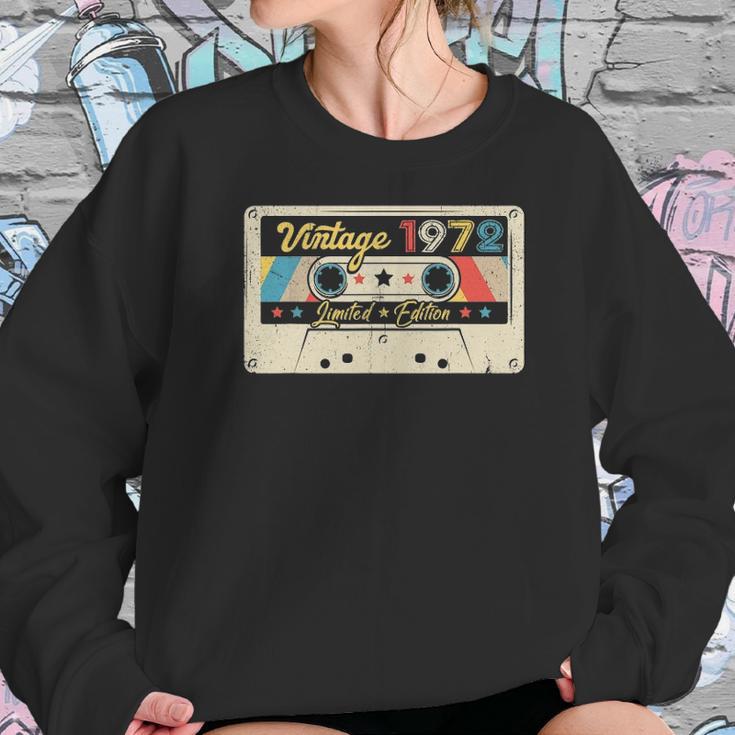 50 Years Old Vintage 1972 Cassette Tape 50Th Birthday Outfit Women Sweatshirt Gifts for Her