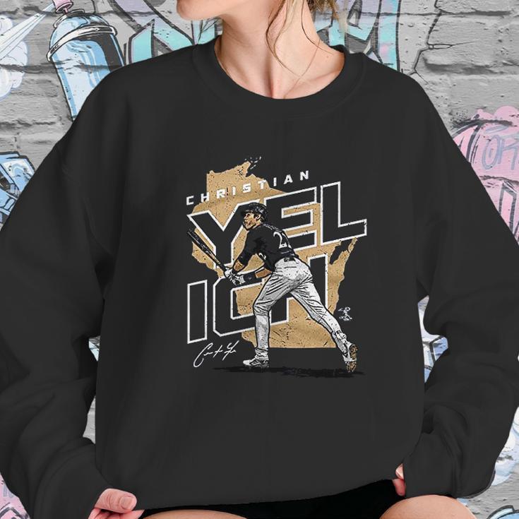 500 Level Christian Yelich Milwaukee Baseball Women Sweatshirt Gifts for Her