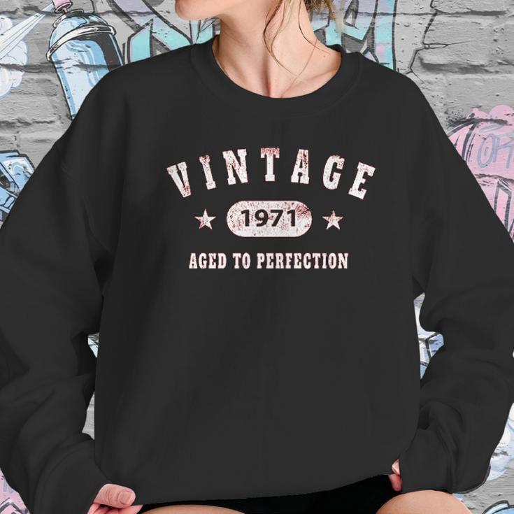 50Th Birthday Gift Vintage 1971 Aged To Perfection Women Sweatshirt Gifts for Her