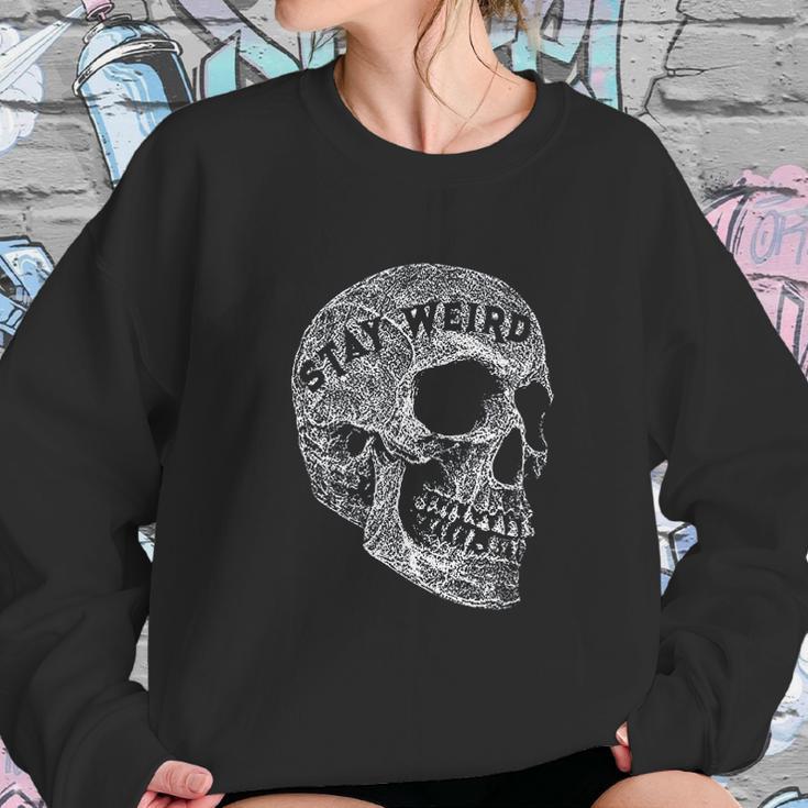 Alternative Clothes Aesthetic Goth Women Stay Weird Skull Gothic Goth Punk Women Sweatshirt Gifts for Her