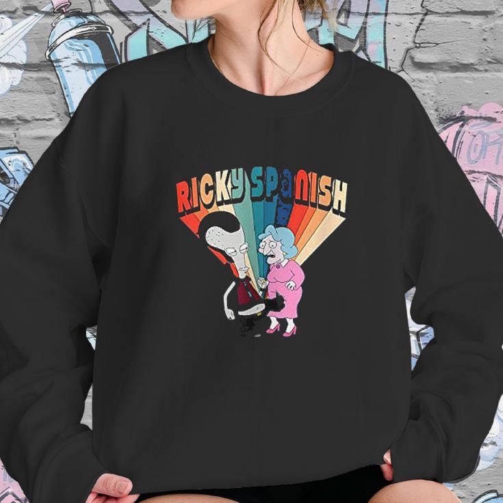 American Dad Ricky Spanish Kicking Old Lady Women Sweatshirt Gifts for Her