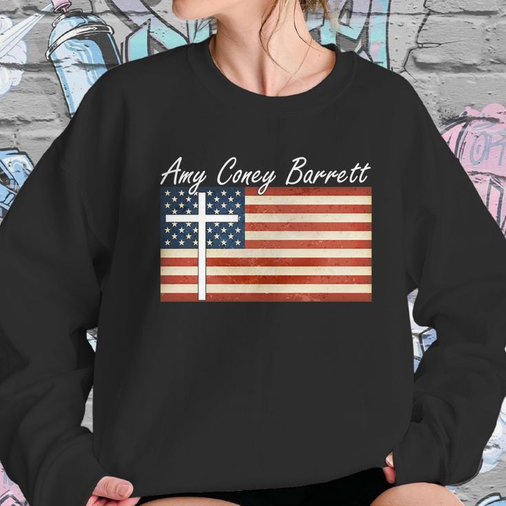 Amy Coney Barrett Christian Vintage Us Flag Women Sweatshirt Gifts for Her