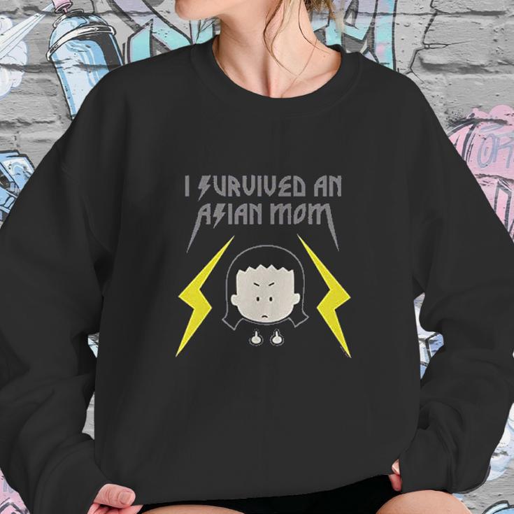 Angry Little Asian Girl I Survived An Asian Mom Women Sweatshirt Gifts for Her