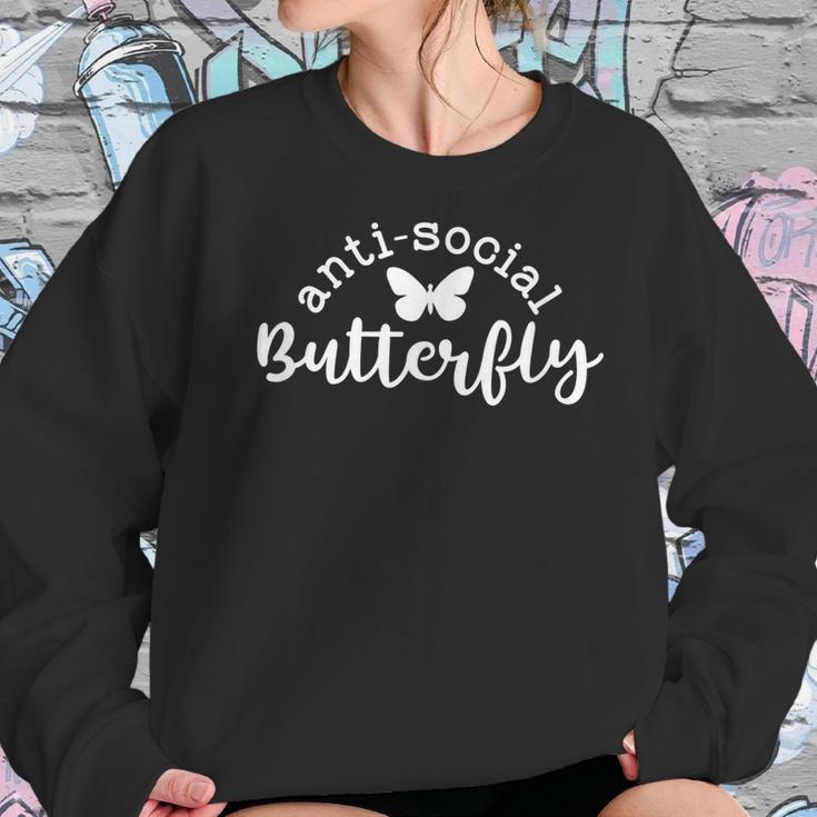 Anti-Social Butterfly Anti-Social Women Sweatshirt Gifts for Her