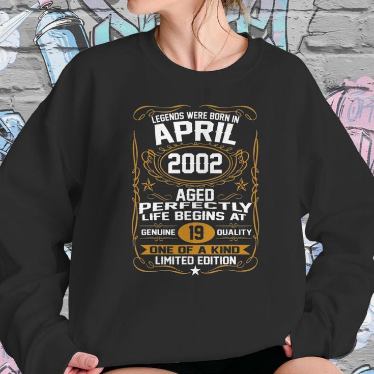 April 2002 19Th Birthday Gift 19 Years Old Men Women Women Sweatshirt Gifts for Her