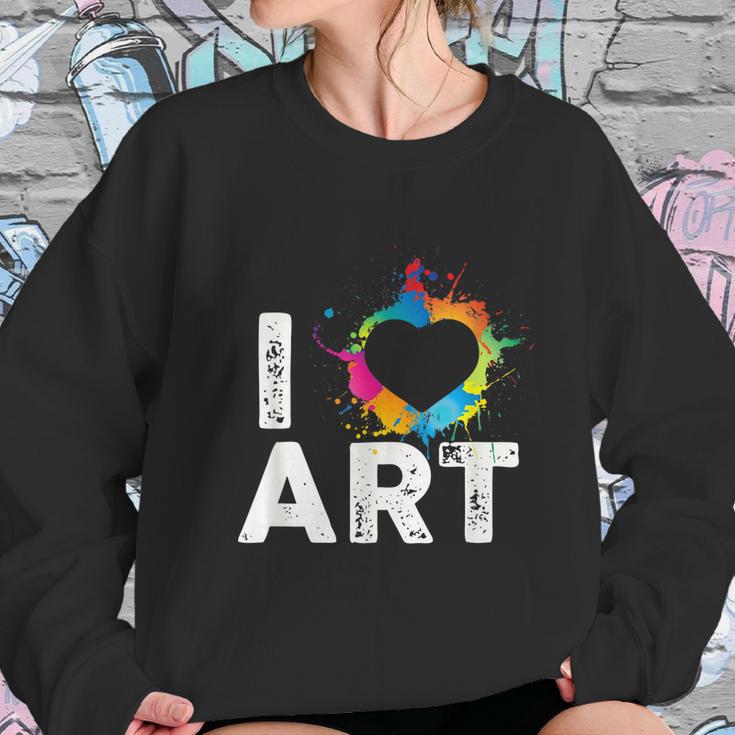 Ars For Teachers I Love Art Artist Women Sweatshirt Gifts for Her