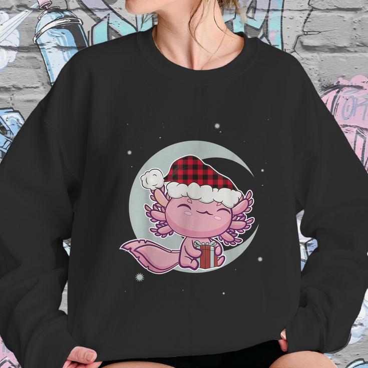 Axolotl Christmas Manga Kawaii Salamander Cute Santa Moon Women Sweatshirt Gifts for Her