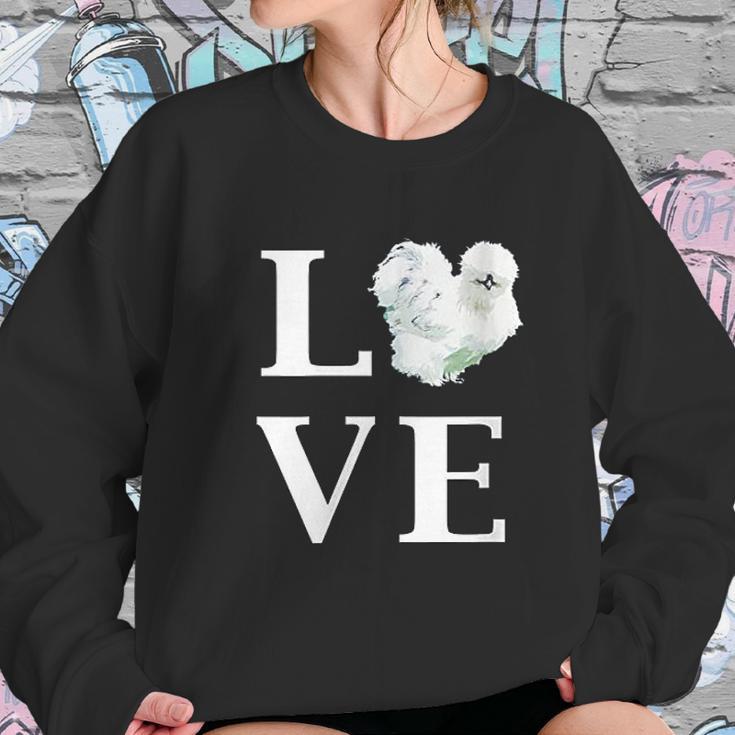 Backyard Silkie Chicken Love Pet Owner Bantam Hens Women Sweatshirt Gifts for Her