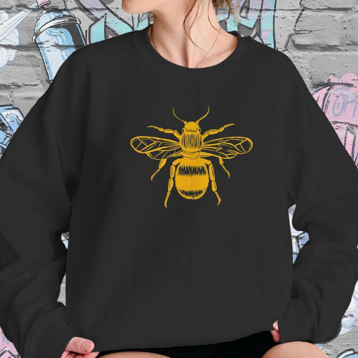 Beekeeper Honey Bee Lover Linocut Bee Women Sweatshirt Gifts for Her