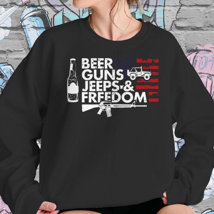 Beer Guns Jeeps & FreedomWomen Sweatshirt Gifts for Her