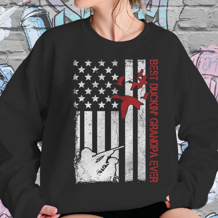 Best Duckin Grandpa Ever American Hunting Duck Hunter Gift Women Sweatshirt Gifts for Her