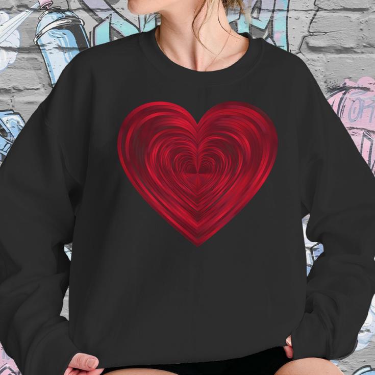 Big Red Heart Classic Valentines Day Women Men Kids Women Sweatshirt Gifts for Her