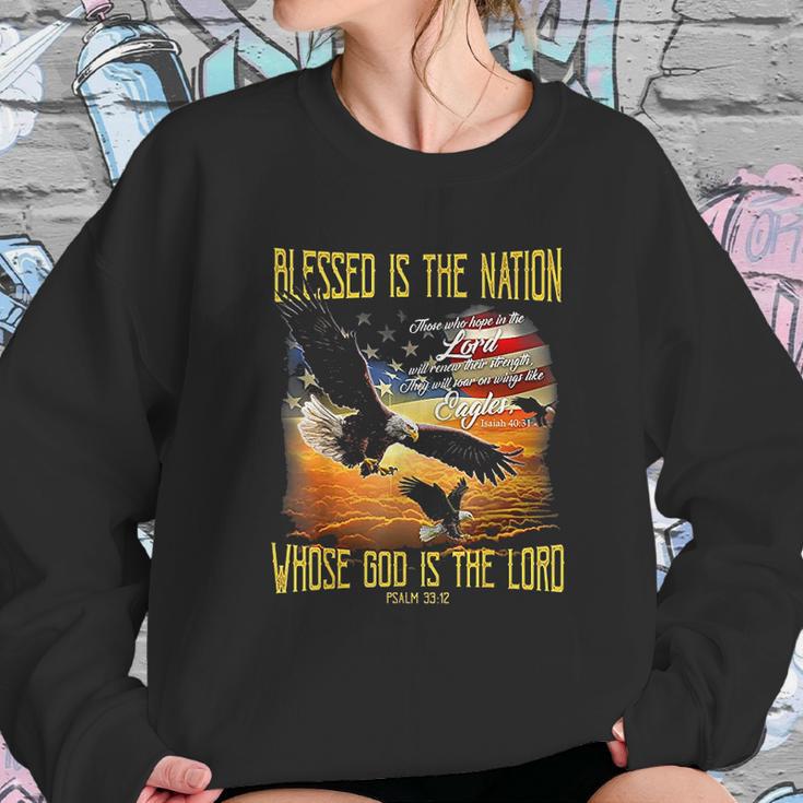 Blessed Is The Nation Whose God Is The Lord Women Sweatshirt Gifts for Her