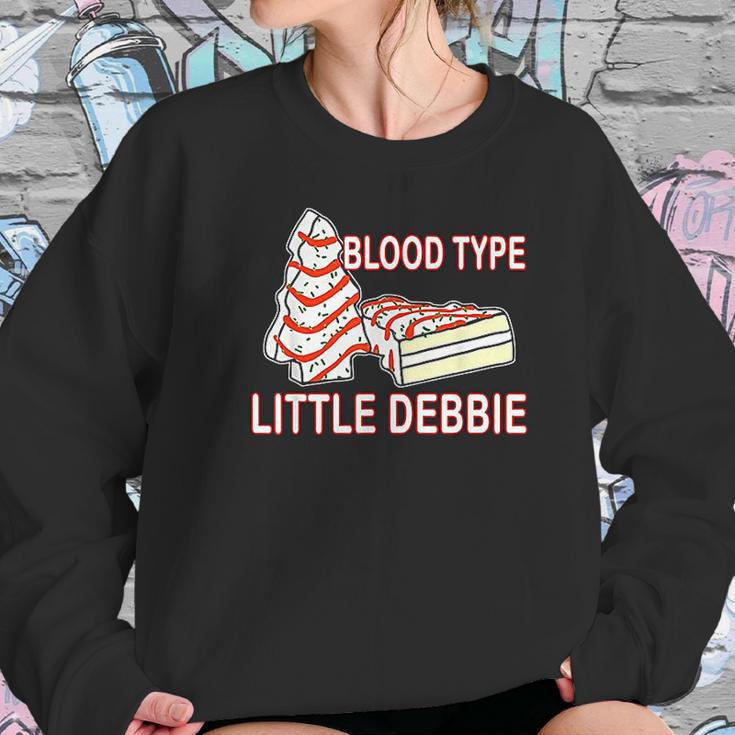 Blood Type Little Debbie Christmas Cake Women Sweatshirt Gifts for Her