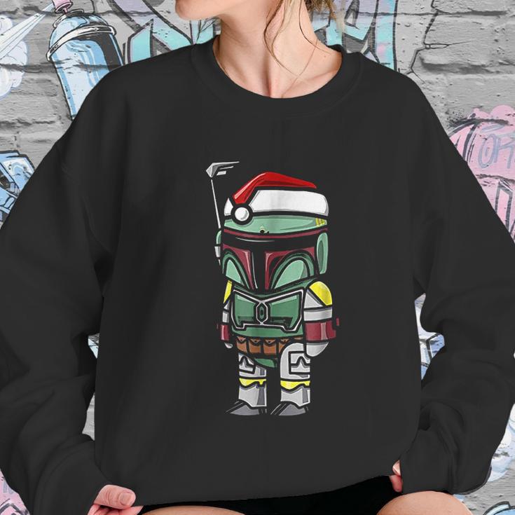 Boba Fett Santa Hat Cartoon Christmas Women Sweatshirt Gifts for Her