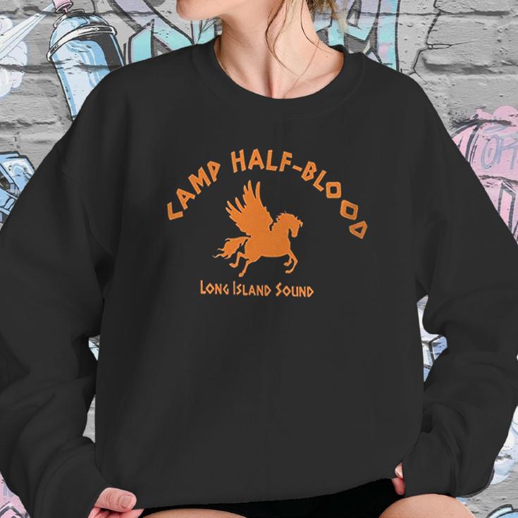 Brisco Brands Camp Half Blood Greek Mythology Ladies Womens Women Sweatshirt Gifts for Her