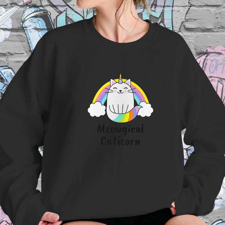 Cat Unicorn Meowgical Caticorn Rainbow Women Sweatshirt Gifts for Her