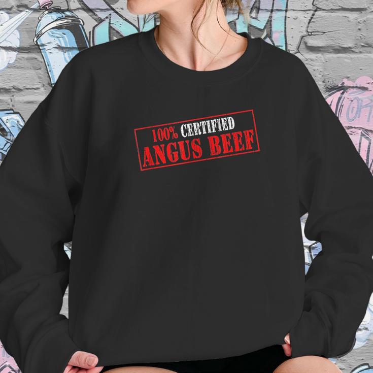 Certified Angus Beef Cattle Vintage Stamp Logo Gift Women Sweatshirt Gifts for Her