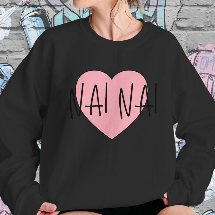 Chinese Grandma Nai Nai Grandmother Pink Heart Nai Nai Funny Gift Women Sweatshirt Gifts for Her