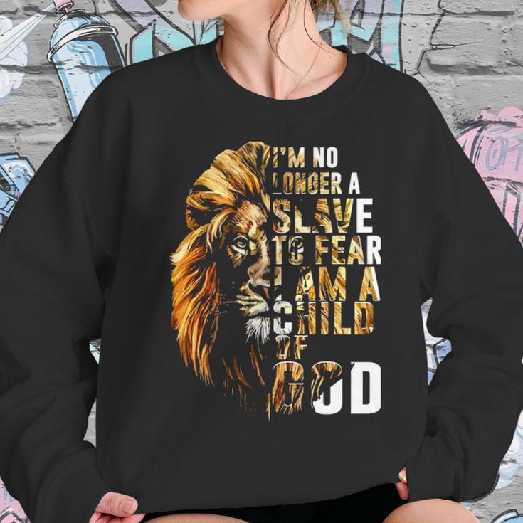 Christian Lion Jesus Im No Longer A Slave To Fear Km Women Sweatshirt Gifts for Her