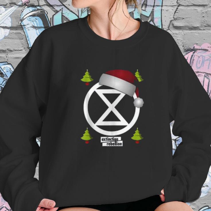 Christmas Extinction Rebellion Rebel 4 Life Climate Change Women Sweatshirt Gifts for Her