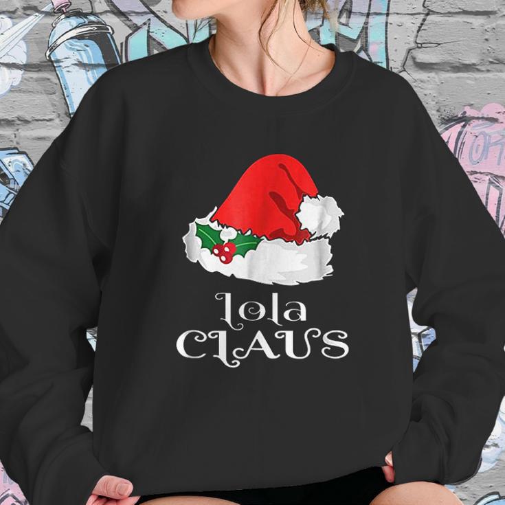 Christmas Lola Claus Matching Pinay Pajama Santa Hat Women Sweatshirt Gifts for Her