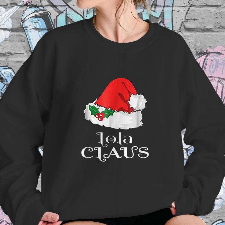 Christmas Lola Claus Matching Pinay Santa Hat Women Sweatshirt Gifts for Her