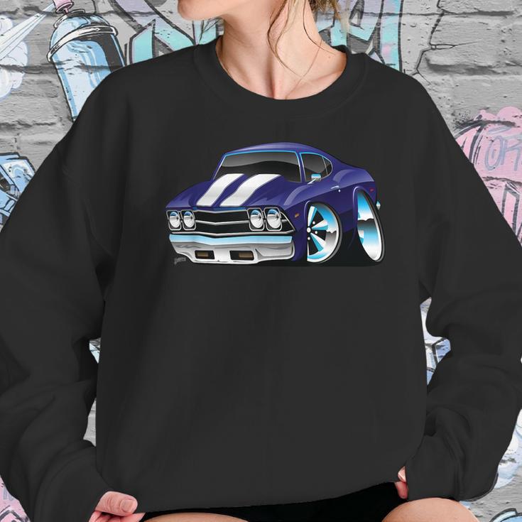 Classic Sixties Muscle Car Funny Hot Rod Cartoon Women Sweatshirt Gifts for Her