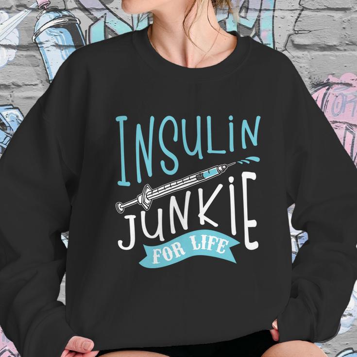 Cool Insulin Junkie Funny Diabetes Awareness Gift Men Women Gift Women Sweatshirt Gifts for Her