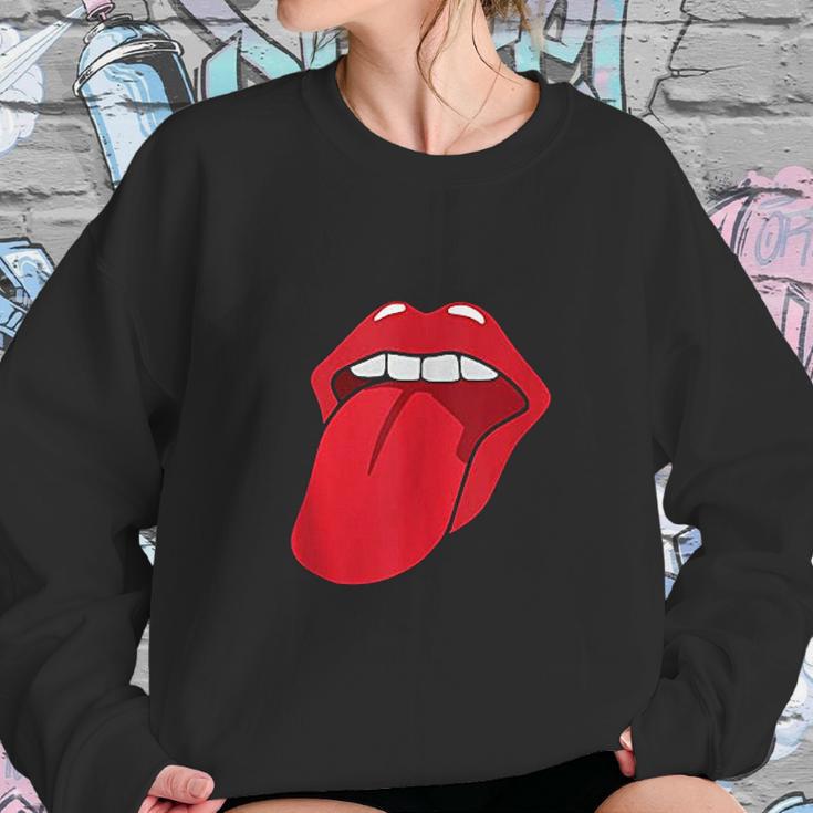 Cool Lips Bite Kiss Me Red Lips Mothers Day Gift Women Sweatshirt Gifts for Her