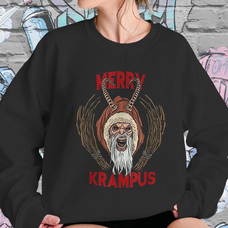 Creepy Merry Krampus Germanic Christmas Demon Horror Gift Women Sweatshirt Gifts for Her