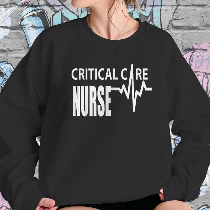 Critical Care Nurse Icu Intensive Care Nursing Women Sweatshirt Gifts for Her