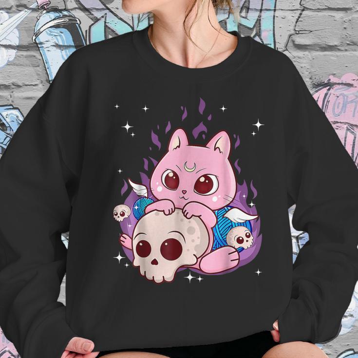 Cute Anime Kawaii Cat Aesthetic Kawaii Pastel Goth Halloween Men Women T-Shirt Graphic Print Casual Unisex Tee Women Sweatshirt Gifts for Her