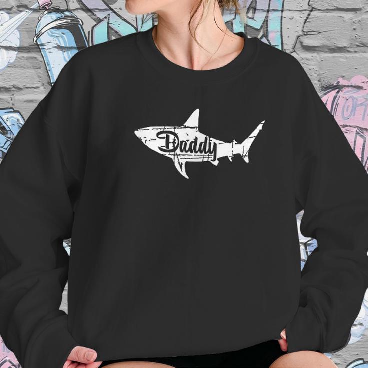 Daddy Shark Deluxe Best Christmas Gifts For Dad Women Sweatshirt Gifts for Her