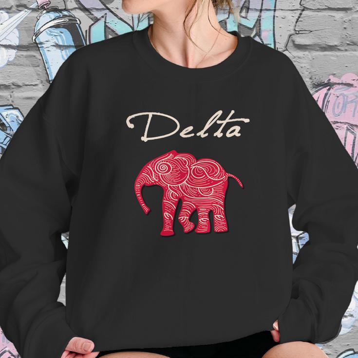 Womens Delta Elephant Crimson Designs Women Sweatshirt Gifts for Her