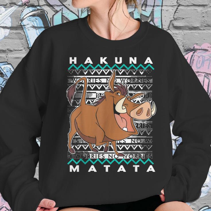 Disney Lion King Pumba Ugly Christmas Graphic T-Shirt Women Sweatshirt Gifts for Her