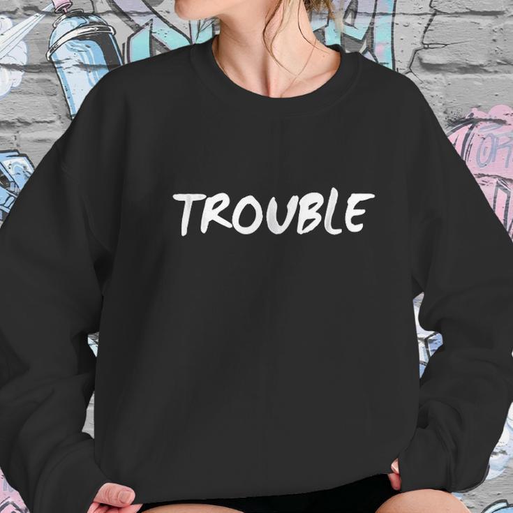 Double Trouble Sibling Brother Sister Matching Twins Women Sweatshirt Gifts for Her