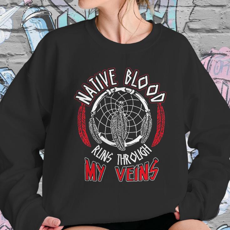 Dreamcatcher Wolf Native American Native Blood Women Sweatshirt Gifts for Her