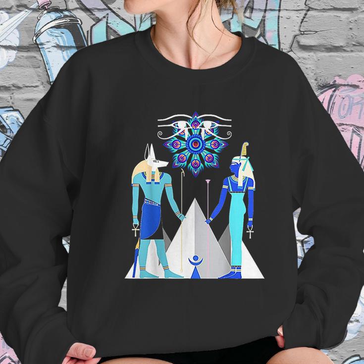 Egyptian God Anubis And Goddess Maat Amen Ra Women Sweatshirt Gifts for Her