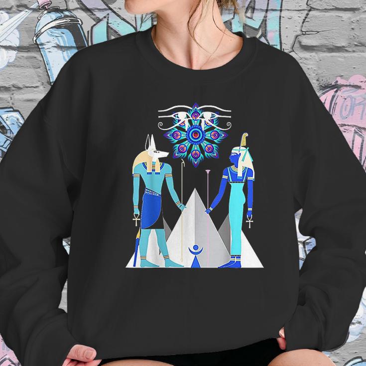 Egyptian God Anubis And Goddess Women Sweatshirt Gifts for Her