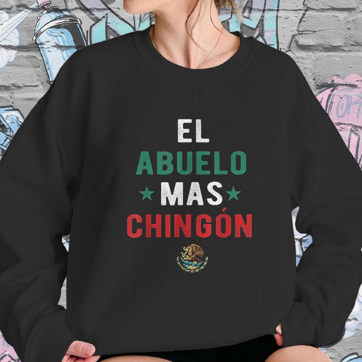 El Abuelo Mas Chingon Spanish Teachers Fathers Day Gifts Women Sweatshirt Gifts for Her