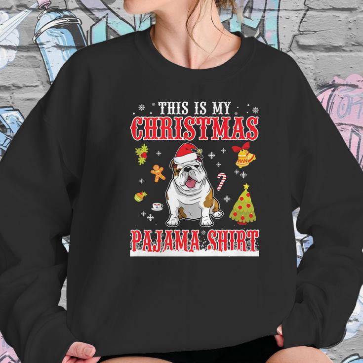 English Bulldog Snow Gilf This Is My Christmas Pajama Shirt Women Sweatshirt Gifts for Her