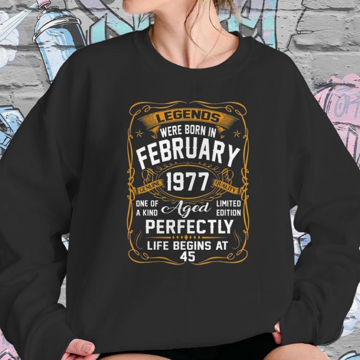 February 1977 45Th Birthday Gift 45 Years Old Men Women Women Sweatshirt Gifts for Her