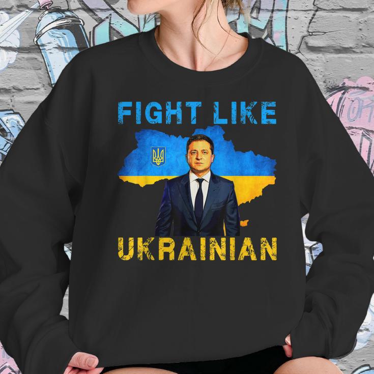 Fight Like Ukrainian I Stand With Ukraine Volodymyr Zelensky Men Women T-Shirt Graphic Print Casual Unisex Tee Women Sweatshirt Gifts for Her