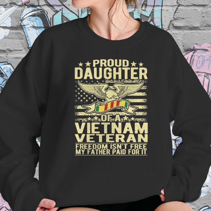 Freedom Isnt Free Proud Daughter Of Vietnam Veteran Ribbon Women Sweatshirt Gifts for Her