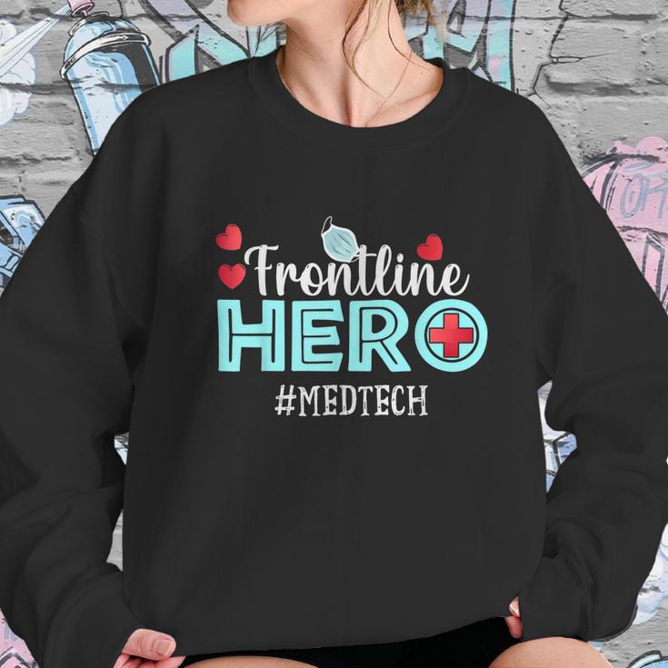 Frontline Hero Med Tech Essential Workers Thank You Nurses Graphic Design Printed Casual Daily Basic Women Sweatshirt Gifts for Her