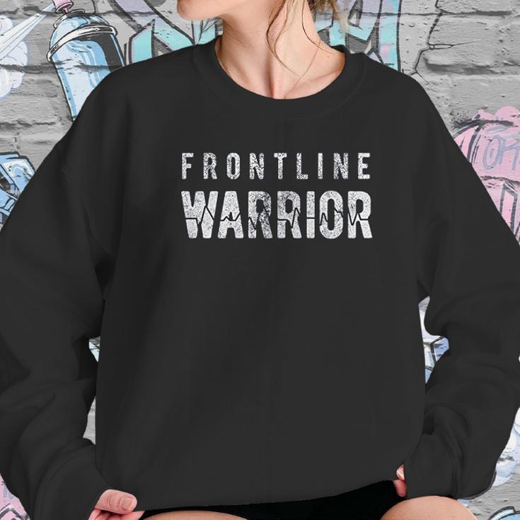 Frontline Warrior Funny Nurse Doctor Social Distancing Women Sweatshirt Gifts for Her