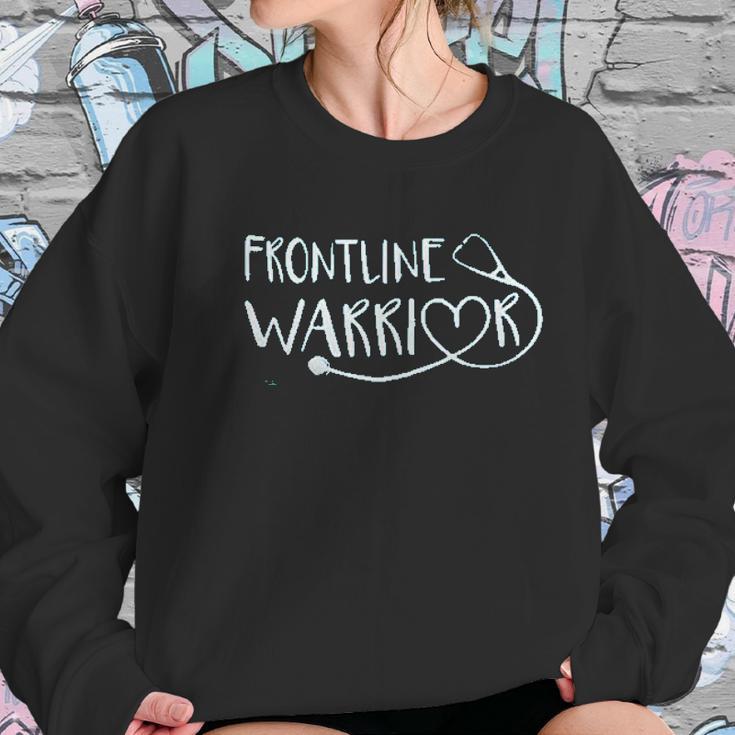 Frontline Warrior Nurse Hero Graphic Women Sweatshirt Gifts for Her