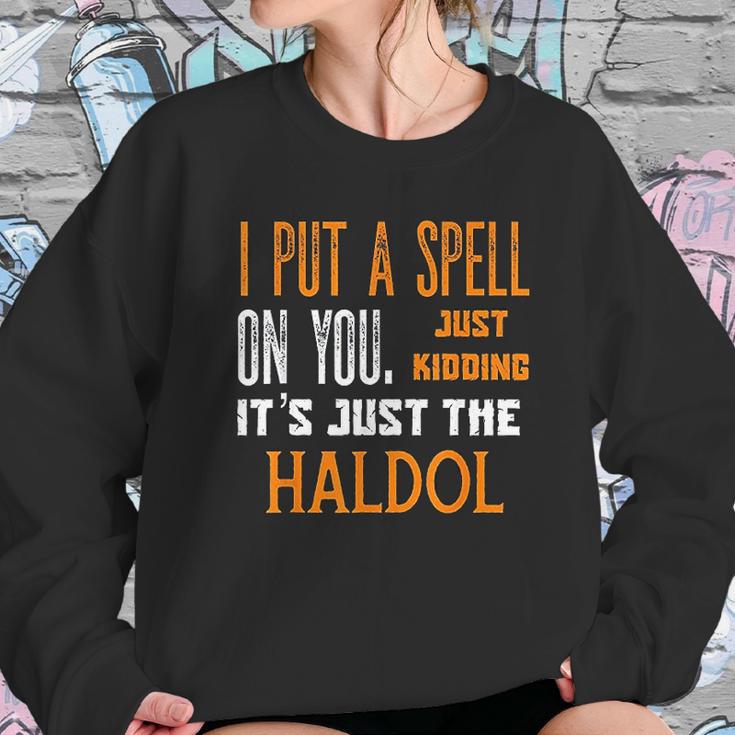 Funny Halloween Nurse Rn Medical Haldol Spell Medical Er Icu Women Sweatshirt Gifts for Her