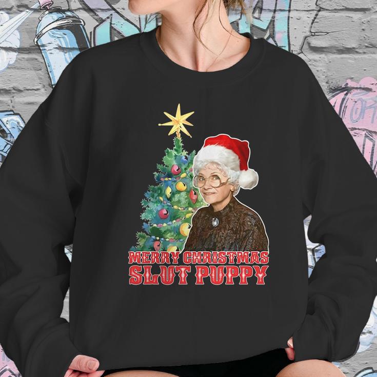 Golden Girls Sophia Petrillo Merry Christmas Slut Puppy Xmas Shirt Women Sweatshirt Gifts for Her